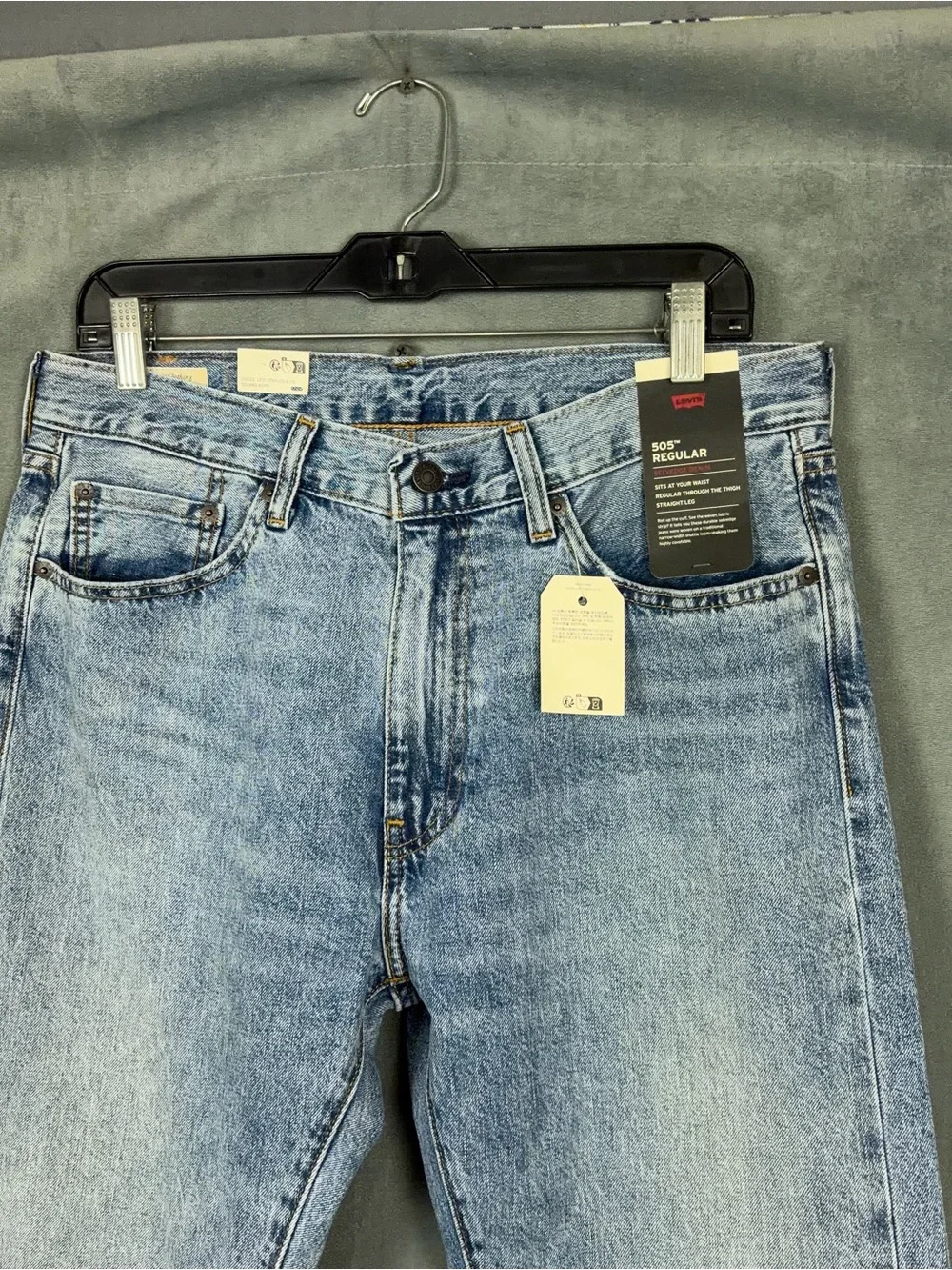 Levis 505 Selvedge Jeans Mens Size 33x30 Actual 32x29 Straight Leg Americana NWT